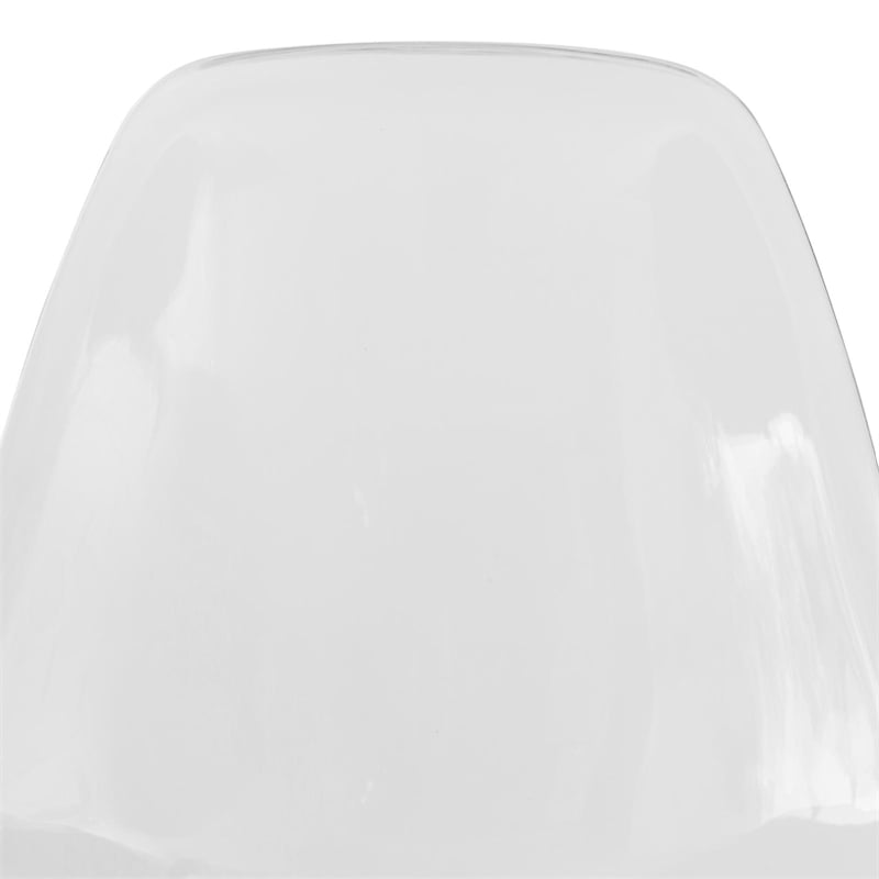 LeisureMod Cresco Modern Eiffel Base Dining Side Chair in Clear Set of 4