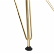 LeisureMod Cresco Modern Gold Eiffel Base Dining Side Chair in Red
