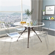 LeisureMod Murray Mid-Century Modern Dining Side Chair in Clear Set of 4