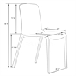 LeisureMod Murray Mid-Century Modern Dining Side Chair in Black