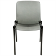 LeisureMod Murray Mid-Century Modern Dining Side Chair in Black