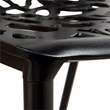 LeisureMod Devon Modern Indoor Outdoor Aluminum Dining Chair in Black