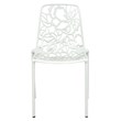 LeisureMod Devon Modern Indoor Outdoor Aluminum Dining Chair in White Set of 2