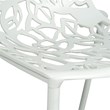 LeisureMod Devon Modern Indoor Outdoor Aluminum Dining Chair in White Set of 2