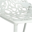 LeisureMod Devon Modern Indoor Outdoor Aluminum Dining Chair in White Set of 4