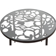 LeisureMod Devon Modern Glass Top Aluminum Base Outdoor 31.1