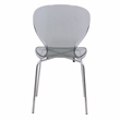 LeisureMod Oyster Dining Side Chair With Strong Metal Legs in Black
