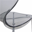 LeisureMod Oyster Dining Side Chair With Strong Metal Legs in Black