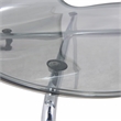 LeisureMod Oyster Dining Side Chair With Strong Metal Legs in Black