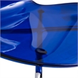 LeisureMod Oyster Dining Side Chair With Strong Metal Legs in Blue