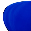 LeisureMod Oyster Dining Side Chair With Strong Metal Legs in Blue