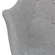LeisureMod Mid-Century Willow Gray Twill Fabric Eiffel Base Rocking Chair