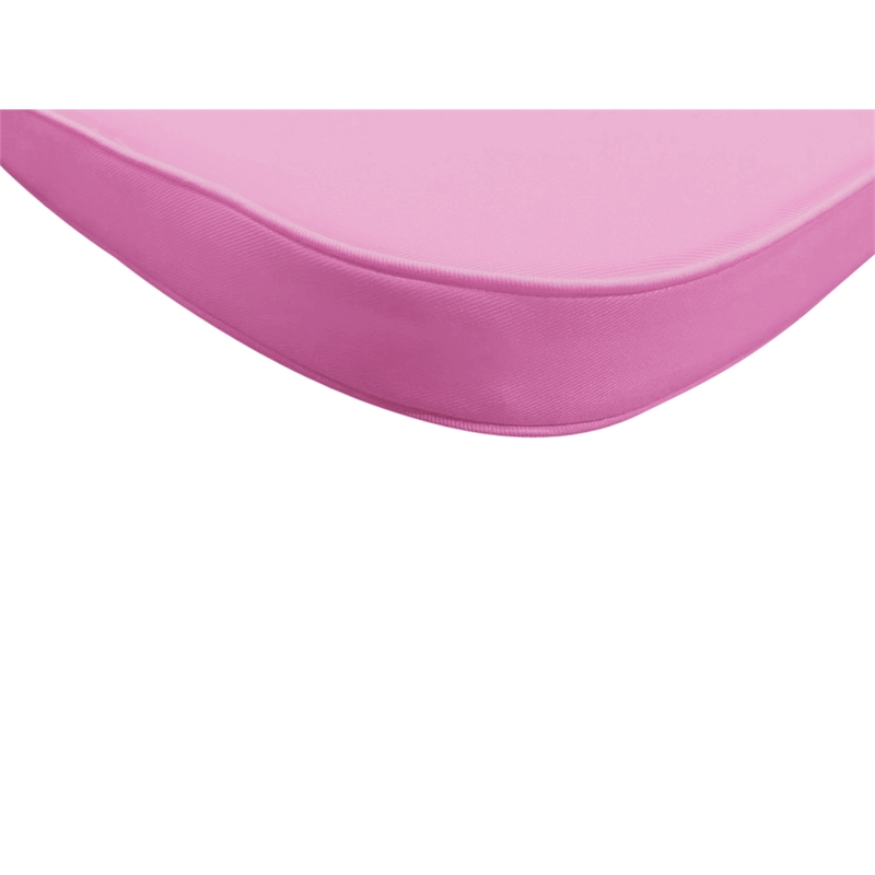 LeisureMod Modern Dining Chair Fabric Cushions With Ties in Pink