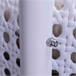 LeisureMod Outdoor Modern Wicker Hanging Double Egg Swing Chair in White