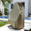 LeisureMod Durable Patio Brown Fabric Hanging Egg Swing Chair Canvas Cover
