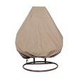 LeisureMod Durable Patio Brown Fabric Hanging Egg Swing Chair Canvas Cover