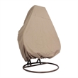 LeisureMod Durable Patio Brown Fabric Hanging Egg Swing Chair Canvas Cover