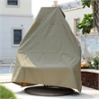 LeisureMod Durable Patio Brown Fabric Hanging Egg Swing Chair Canvas Cover
