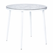 LeisureMod Devon Modern Glass Top Aluminum Base Outdoor 31.1