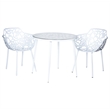 LeisureMod Devon Modern Glass Top Aluminum Base Outdoor 31.1