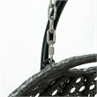 LeisureMod Charcoal Wicker Double 2-Person Hanging Egg Swing Chair in Dark Grey