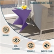 LeisureMod Randolph Modern Plastic Triangle End Table in Purple