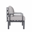 LeisureMod Chelsea 7-Piece Patio Set with Coffee Table and Cushions Light Gray