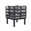LeisureMod Chelsea 7-Piece Patio Set with Coffee Table and Cushions Light Gray