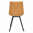 LeisureMod Markley Leather Dining Chair With Metal Legs Light Brown