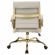 LeisureMod Benmar Modern Adjustable Leather Office Chair in Tan