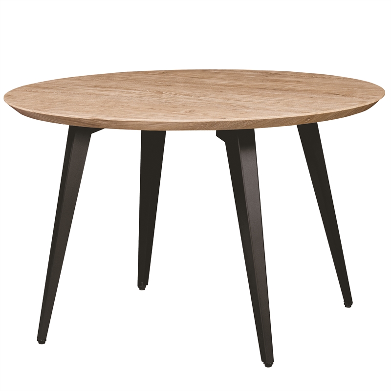 LeisureMod Ravenna Round Butternut Wood 47
