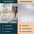 LeisureMod Lawrence Acrylic Folding Chair With Metal Frame in Jade Green