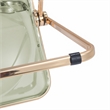 LeisureMod Lawrence Acrylic Folding Chair With Gold Metal Frame in Amber