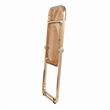 LeisureMod Lawrence Acrylic Folding Chair in Gold Metal Frame/Tangerine