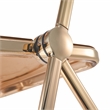 LeisureMod Lawrence Acrylic Folding Chair in Gold Metal Frame/Tangerine