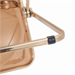 LeisureMod Lawrence Acrylic Folding Chair in Gold Metal Frame/Tangerine