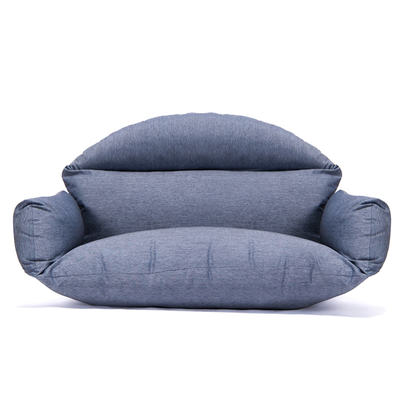 LeisureMod 2 person Double Egg Swing Chair Cushion in Charcoal