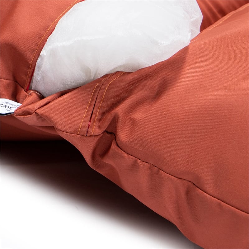 LeisureMod 2 person Double Egg Swing Chair Cushion in Dark Orange