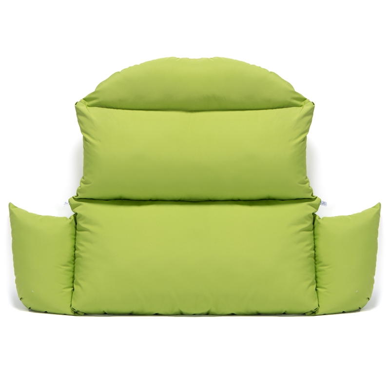 LeisureMod 2 person Double Egg Swing Chair Cushion in Light Green