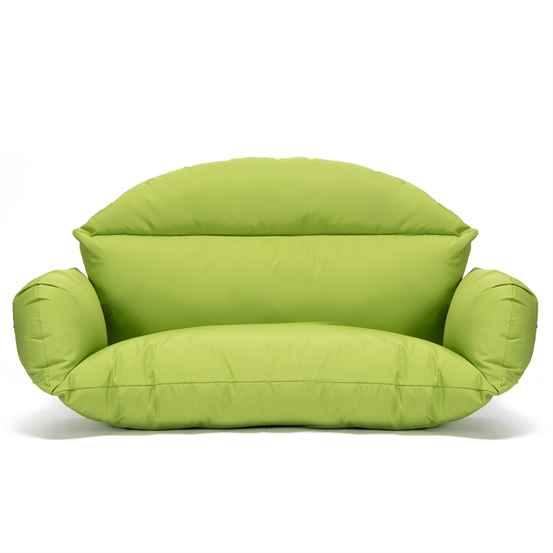 LeisureMod 2 person Double Egg Swing Chair Cushion in Light Green