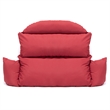 LeisureMod 2 person Double Egg Swing Chair Cushion in Red