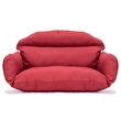 LeisureMod 2 person Double Egg Swing Chair Cushion in Red