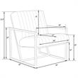LeisureMod Montgomery Velvet Pinstripe Accent Chair Armchair In Light Grey