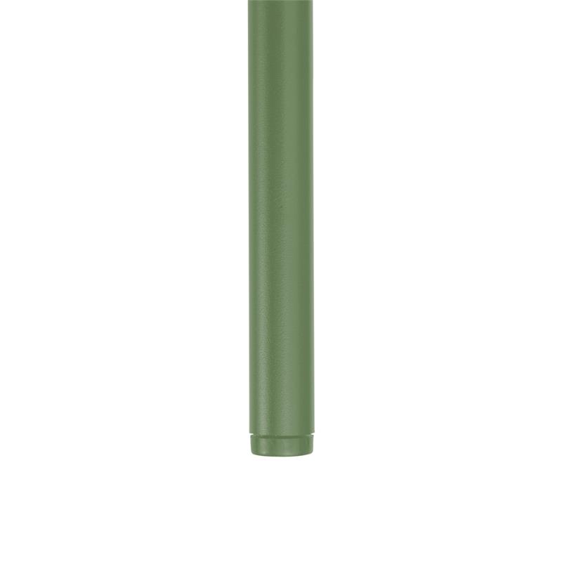 LeisureMod Devon Modern Indoor Outdoor Aluminum Dining Armchair in Khaki Green