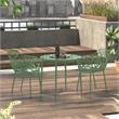 LeisureMod Devon Modern Aluminum Patio Dining Armchair in Khaki Green (Set of 2)