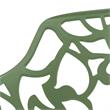 LeisureMod Devon Modern Aluminum Patio Dining Armchair in Khaki Green (Set of 2)