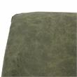 LeisureMod Markley Leather Dining Chair With Gold Legs Olive Green