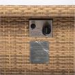 LeisureMod Mace Outdoor Modern Wicker / Rattan Fire Pit Table in Light Brown