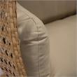 LeisureMod Mendoza Light Brown Wicker Patio Double Swing Chair in Taupe