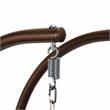 LeisureMod Mendoza Dark Brown Wicker Patio Double Swing Chair in Brown